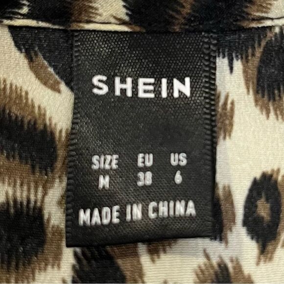 SHEIN Womens Cheetah Print Top   Size M   EUC - Picture 3 of 7